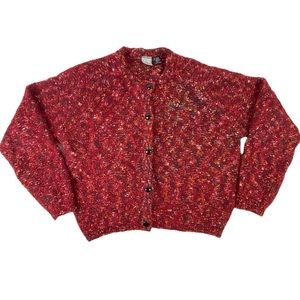 Vintage Paul Et Duffier Mohair Knit Cardigan Button Up Sweater Womens Large